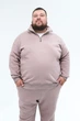 Свитшот на молнии мужской Plus Size Beige 3XL - изображение 1
