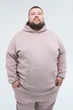 Худі оверсайз чоловічий Plus Size Beige 8XL - зображення 1