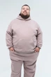 Худі оверсайз чоловічий Plus Size Beige 8XL - зображення 3