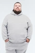 Худи оверсайз мужской Plus Size Grey 6XL - изображение 1