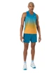 Спортивная майка мужская ASICS Road Fade Singlet 2011D522-400 Aegean Blue/Yamabuki L - изображение 3
