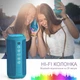 Портативна Bluetooth-колонка Ortizan X10, водонепроникна, IPX7, з підсвічуванням, до 30 годин автономної роботи, 3 стереозвукові ефекти Hi-Fi Bass, мікрофон Handsfree з Aux, TF (синя) - зображення 3
