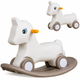 Каталка качалка беговел пони белая 2в1 SP-Sport Happy Pony 1744 White-Beige - изображение 1