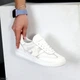 Белые кеды натуральная кожа + сетка 36 - изображение 5
