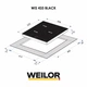 Варочная поверхность индукционная WEILOR WIS 433 BLACK, черная электрическая стеклокерамическая компактная рабочая поверхность на - изображение 2