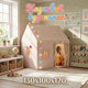 Дитячий ігровий будиночок 130x100x120 см бежевий - зображення 1