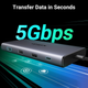 Usb Hub Док-станція UGREEN Revodok Pro 210 USB-C 10-в-1, Dual HDMI 4K 60Hz, 8K, PD 100W, Ethernet - зображення 7