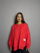 Женская блуза льняная оверсайз с накладными карманами KAPTSOVA MKKS9025-3 - Oversize 42/52, Червоний - изображение 1