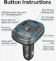 FM-трансмитрер Vention PD 54W 3-Port USB (C+A+A) LED/USB Flash/Bluetooth, вольтметр (FFLB0) - изображение 8