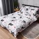 Комплект постельного белья Moon&Star Евро 200x220 см наволочки 4 х 50х70 см Cat Romance Бязь Gold Люкс (MS-820010653) - изображение 1