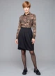 Женская блуза из органзы с баской Lowett LW-116667-13-623 42 Коричневый - изображение 5