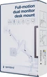 Настольный крепеж для двух мониторов Gembird 17-32" 2-10 кг White (MA-DA2-06-W) - изображение 5