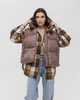 Женская безрукавка коричневая однотонная теплая жилетка капюшон L-XL (369538) - изображение 3