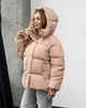 Женская зимняя куртка пуфер оверсайз бежевая однотонная L-xl-xxl (369321) - изображение 4