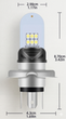 LED лампа H4 для мотоцикла 12 V 6000 K с алюминиевым корпусом ближний и дальний свет - изображение 2