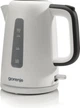 Електрочайник Gorenje 1.7л, Strix контроль, пластик, білий (00109490) - изображение 1