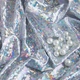 Ткань трикотаж Лазер голограмма IDEIA 108 г/м2 145 см эластичный трикотаж с голографическим эффектом для сценической одежды велик.сріб/білий м.п. - изображение 5