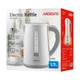 Електрочайник Ardesto White stripes 1.7л, Strix, пластик, біло-сірий (00109429) - зображення 6