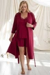 Изысканный комплект с кружевом батал Км1225п Марсала, 3XL - изображение 1