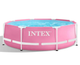 Каркасний басейн Intex 28290 Metal Frame 244 х 76 см об'єм 2843 л Рожевий - изображение 2