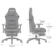 Ігрове крісло AndaSeat Luna Pro Size L Fabric, Dark Grey (AD18T-44-GB-F) - зображення 7