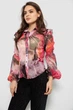 Блуза женская с принтом шифоновая, цвет розовый, L, 230R1503 - изображение 3