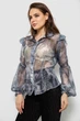 Блуза женская с принтом шифоновая, цвет серый, S, 230R1503-1 - изображение 3