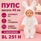 Пупс высота 45 см закрывает глаза/пьет из бутылочки/ходит на горшок с аксесуарами BL 251 H (i7-184936) - изображение 1