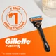 Набор косметики Gillette Fusion5 Станок для бритья мужской (бритва) с 1 сменным картриджем + Гель для бритья 200 мл (8700216534048) - изображение 8