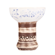 Чаша Aroma Zulu Glaze White/Blue для кальяна 8.5см бело-синяя глина в гларузи - изображение 1