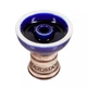Чаша Aroma Zulu Glaze Blue для кальяна синяя из глины в глазури 8.5см - изображение 2