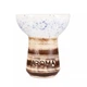 Чаша Aroma Sierra Glaze White/Blue для кальяна из глины глазурированная 8.5см классик турка - изображение 1
