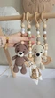 Напольный мобиль BABY GYM с игрушками, стойка Монтессори, тренажер для младенцев, Лесной, серый и бежевый медвежата - изображение 3