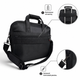 Сумка для ноутбука Leather RL1058 черная из CORDURA с креплением на чемодан Leather - изображение 3