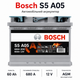 Автомобильный аккумулятор Bosch S5 AGM 12В 60Ah 680A R+ для легкового авто (0 092 S5A 050) - изображение 2