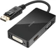 Конвертер відеосигналу з DisplayPort на HDMI/VGA/DVI роз'єми OEM DPA01Mix, мультимедійний перехідник / адаптер 3в1 - зображення 1