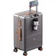 Валіза Reebok Luggage PC, багатофункціональна ручна поклажа, блокування паролем для подорожей, шкіряна, англійський сіро-коричневий колір, 20 дюймів - зображення 1