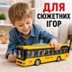 Игрушечный школьный автобус 28 см со светом и звуком, двери, инерция - изображение 2