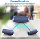 Портативна Bluetooth-колонка MEDION (акумуляторна батарея, підсилення басів, світлові ефекти RGB, захист від води та довговічність IPX7, вбудований портативний зарядний пристрій, 2x 15 Вт RMS) (Синій) - зображення 4