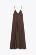 Довга коричнева сукня Zara 8659/504 XS - зображення 7