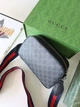 Сумка месенджер чоловіча через плече Gucci Supreme сіра (100) - изображение 6