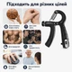 Эспандер кистевой пружинный с регулируемой нагрузкой со счетчикомNewt Power Grip Pro CM 5-60 кг Черный (NE-W-89B) - изображение 2