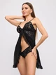 Нічна сорочка Rosa, Чорний, 2XL - изображение 6