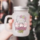 Чашка - банка для коктейлів з трубочкою матова з принтом Hello Kitty Хелоу Китті 430 мл (ХК230084) - зображення 1