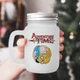Чашка - банка для коктейлей с трубочкой матовая с принтом Adventure time Время Приключений 430 мл (БА230106) - изображение 1