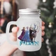 Чашка - банка для коктейлів з трубочкою матова з принтом Крижане серце Frozen 430 мл (БА230133) - зображення 1
