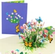 Подарочная поздравительная открытка «Fuyamp Daisy Flowers» с объемными цветами и бабочками внутри Разноцветный - изображение 1