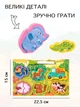 Развивающая настольная игрушка деревянный пазл 2 в 1 для детей VMHouse игра Монтессори с маркерной доской для рисования пазлы Домашние животные сортер для девочки и мальчика зеленый с синим (0022-0002) - изображение 5