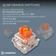 Клавіатура бездротова GamePro Asgard Valhalla механічна 67 клавіш QLAB Orange RGB ENG/UKR/RU White (MK210W Pro) - зображення 6