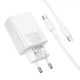 Сетевое зарядное устройство Borofone BAS76A, 1Type-C, 1USB, PD, QC, 30W, кабель Type-C to Type-C, Белый - изображение 2